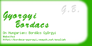 gyorgyi bordacs business card